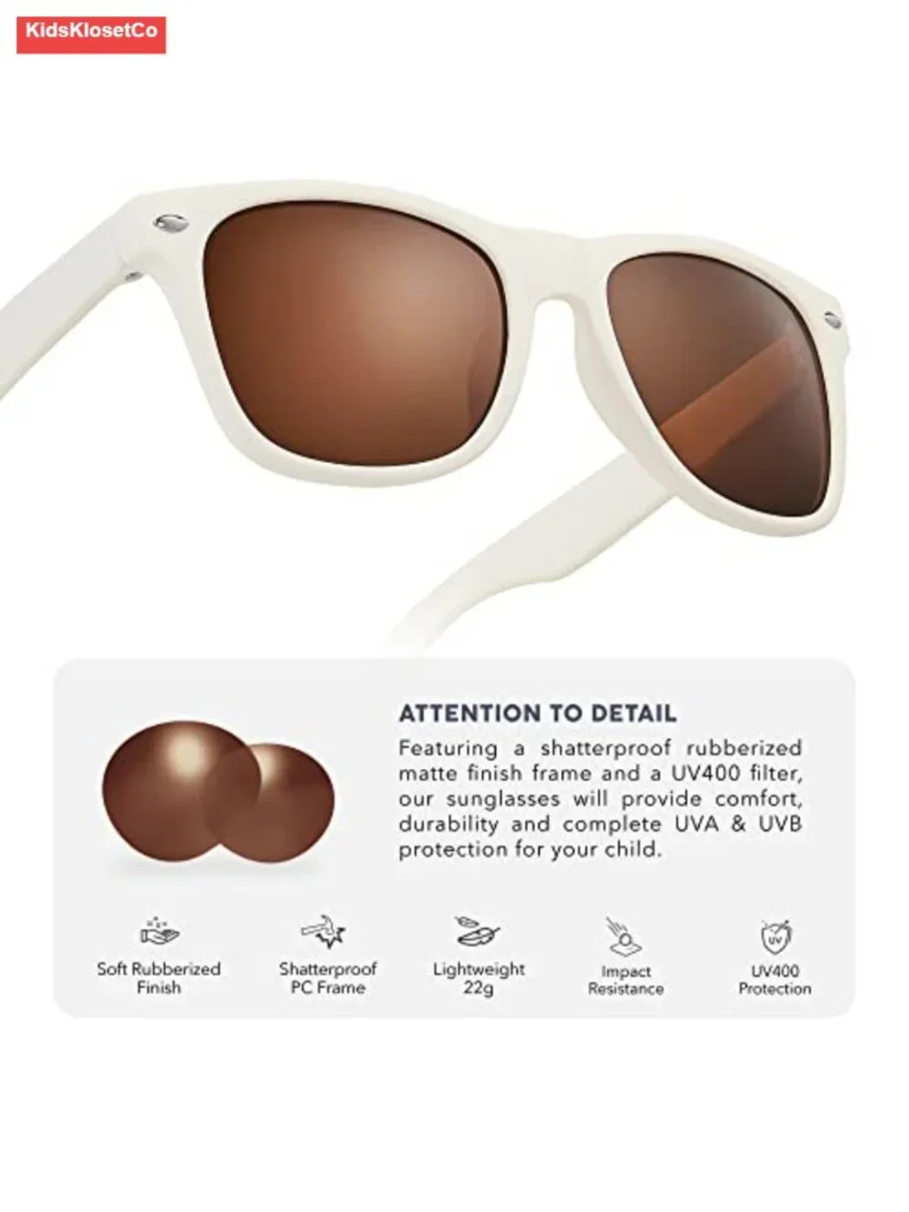 Kids Polarized Retro Sunglasses Shatterproof UV400 Protection Children Sun